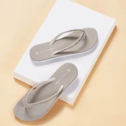 Forever Glam by Pantaloons Women's Grey Flip Flops-picture-46