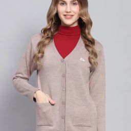 Monte Carlo Beige Textured Sweaters-picture-10