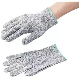 AS ONE HPPE and Polyester Cut Resistant Gloves Grey Color, 22 cm Size, CRGM55 (Pack of 1 Pair)-8