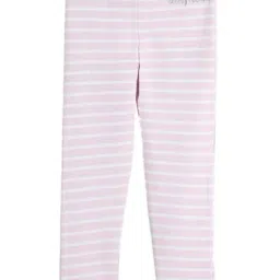 Cherry Crumble By Nitt Hyman Kids Pink & White Striped Leggings-image-36