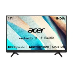 Acer S Series 80 cm (32 inch) HD Ready, 1366 × 768 40 W Sound 8 GB Storage Memory Smart LED TV Black AR32AR2841HDSB-1