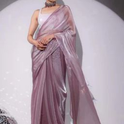 Swtantra Blush Pink Organza Saree-picture-13