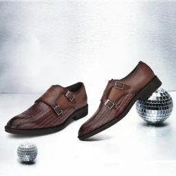 Hitz Luxure Men's Brown Monk Shoes-image-19