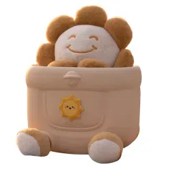 Little Surprise Box Sunflower SoftToy Yellow Printed Backpack-picture-16