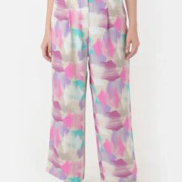Zink London Multicolor Printed Regular Fit High Rise Trousers-20