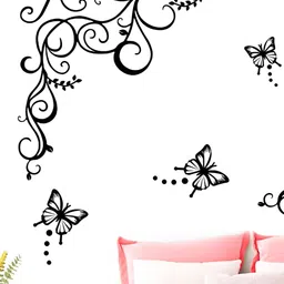 Aura Black Self Adhesive Wall Sticker-image-1