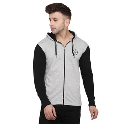 BEYOU FASHION Men Colourblocked Long Sleeves Hood Casual T-shirt-picture-14