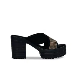 Lamir Design Women Embellished Open Toe Platform Heel Sandals-3