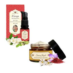 HERBS & GREENS Set Of 2 Radiance Gel Cream 50 g & Varnya Anti-Aging Serum 10 ml-55