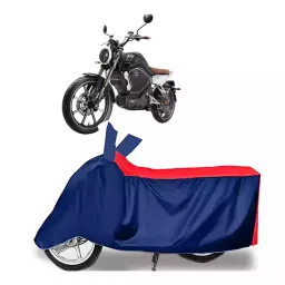 Auto Pearl Two Wheeler Cover with Bag for Revolt RV Cafe Racer BS6, Red & Blue-image-72