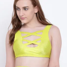 La Intimo Lime Green Beach Bold Plunge Bra-image-78