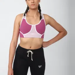 Reebok Purple & White Color-Block Sports Bra-picture-15