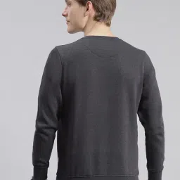 Monte Carlo Grey Cotton Regular Fit Printed Sweatshirt image 2