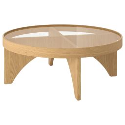 ikea stockholm 2025 Coffee table, oak veneer glass-picture-38