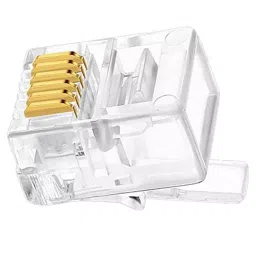 FEDUS RJ12 6P6C Flat Cable Modular Plug Connector Transparent (Pack of 150 Pcs)-16