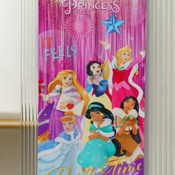 Sassoon Disney Princess Cotton Kids Bath Towel with Gift Box in 400 GSM - Purple-image-74