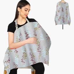 AHC ZIKKU Cotton Nursing Cover for Breast Feeding Mothers Feeding Apron/Scarf Soft Breathable No See-Through Full Cover with Mobile Pocket (Pink Style)-image-13