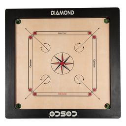 Cosco Diamond Carrom Board 35 Inches - Black Beige-27