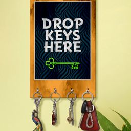 999Store Stylish Wood Wall Mount Decorative Key Holder - Drop Keys Here-16