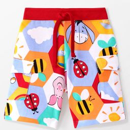 Babyhug Disney Cotton Knit Winnie The Pooh Printed Shorts - Multicolour-image-68