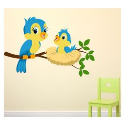 Wallstick Cute Love Birds wallsticker (Vinyl 80 cm x 55cm)-image-76