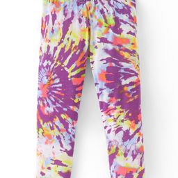 CrayonFlakes Tie Dye Super Stretch Full Length Leggings - Offwhite-image-92