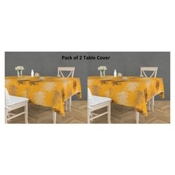 RRC Super Soft Brushed Microfiber Cotton 4 Seater Table Cover for Dinning Table - Yellow-picture-24