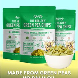 Troovy Healthy Green Pea Chips | Tasty & High Protein Snacks | No Palm Oil, Cholesterol or Trans Fats, No Junk & Chemicals | Made with Green Peas | Pudina Flavoured | 3 packs X 60 g-image-20
