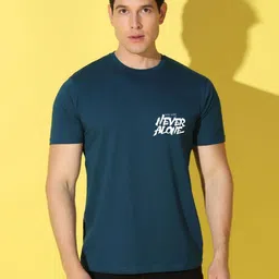 WOOSTRO Men Printed Raw Edge T-shirt-picture-5