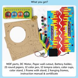 Funvention DIY Spin Art Machine & Drawbot Paint Craft Kit - Multicolor image 2