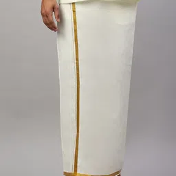 Ramraj Men Solid Adjustable Dhoti with Border-6