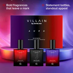 VILLAIN Set Of 3 Snake, Revolver & Desire Eau De Parfum - 30 ml Each image 3