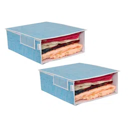 prettykrafts Blue & White 2 Pieces Reusable Multi-Utility Organisers-8