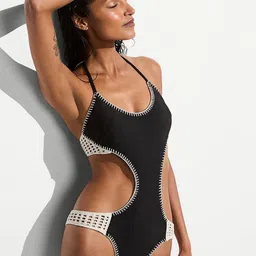 Victoria's Secret Crochet Scuba Cheeky Monokini Halter Neck Bodysuit-picture-25