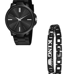 Gopal Shopcart Unisex Analogue Watch With Bracelet 3Kan BLK LR05 NEW PU K Bracelet-image-20