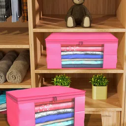 Kuber Industries Pink Set of 6 Regular Drawer Organiser Organisers image 1
