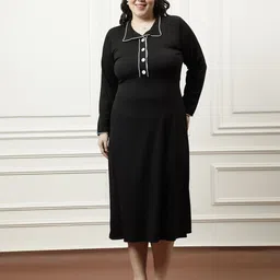Athena Ample A-Line Midi Dress-image-93