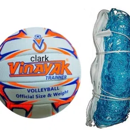 orange mashine with blue volleyball net Volleyball Kit-image-30