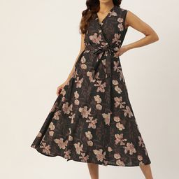 FERANOID Floral Print Midi Cotton Dress-image-8