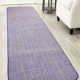 Saral Home Blue Handloom Runner - Set of 1-image-57
