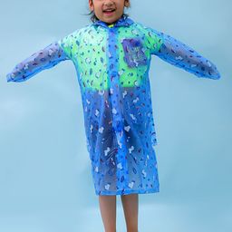 M'andy Girls Printed Hooded Raincoat-image-76
