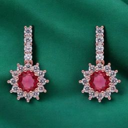 crash.club By CKC 925 Silver Red Stone Charm Earrings-image-19