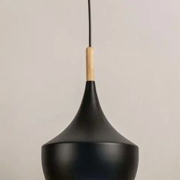 Whispering Homes Wood Tip Pendant Lamp - Dome & Black-image-73