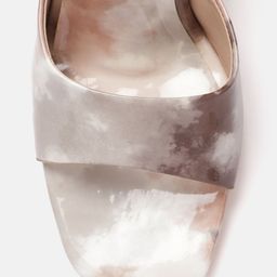 ELLE Brown & Beige Printed Block Heels image 5