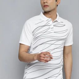 ALCIS White Printed Polo T-Shirt-image-33