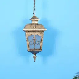Fos Lighting 'Londonderry' Antique Gold Aluminium Outdoor Hanging Pendant Light - Set of 1-21
