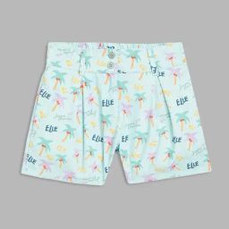 Elle Kids Kids Blue & Purple Cotton Printed Shorts-image-84