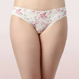 Enamor White Printed Hipster Panty-picture-24