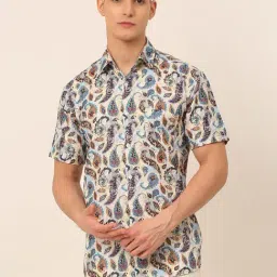 Jainish Multi Cotton Regular Fit Printed Shirt-image-91