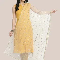 Dupatta Bazaar Off-White Embellished Dupatta-image-69